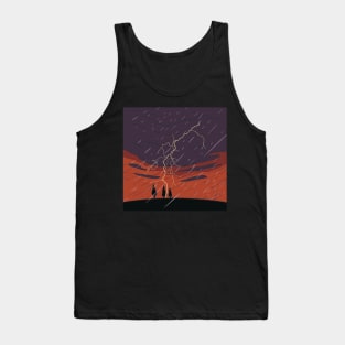 Thunderstorm On Hilltop Nature Tank Top